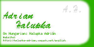 adrian halupka business card