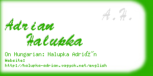 adrian halupka business card